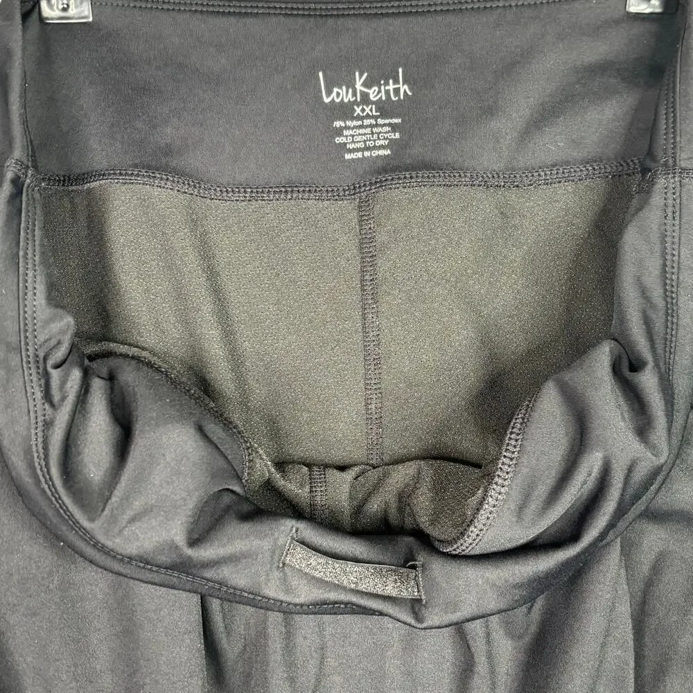 LouKeith Black Athletic Skort XXL Women Pickleball Golf Tennis‎ Activewear Skirt